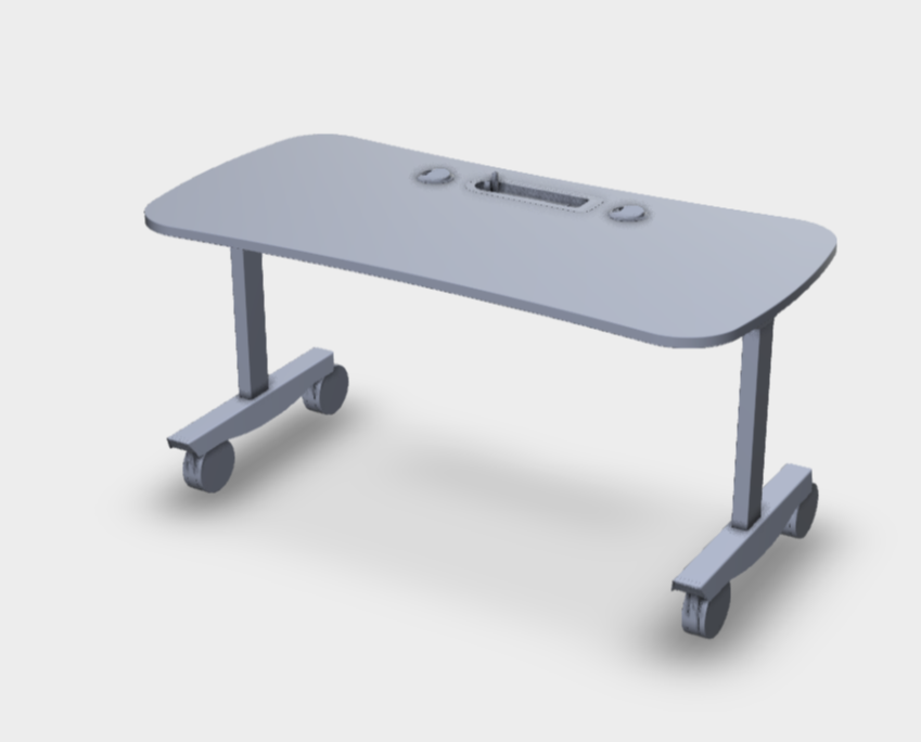 CampFire 60 x 30 Rectangular Desk with 4 USB-C Receptacles, CCE6030