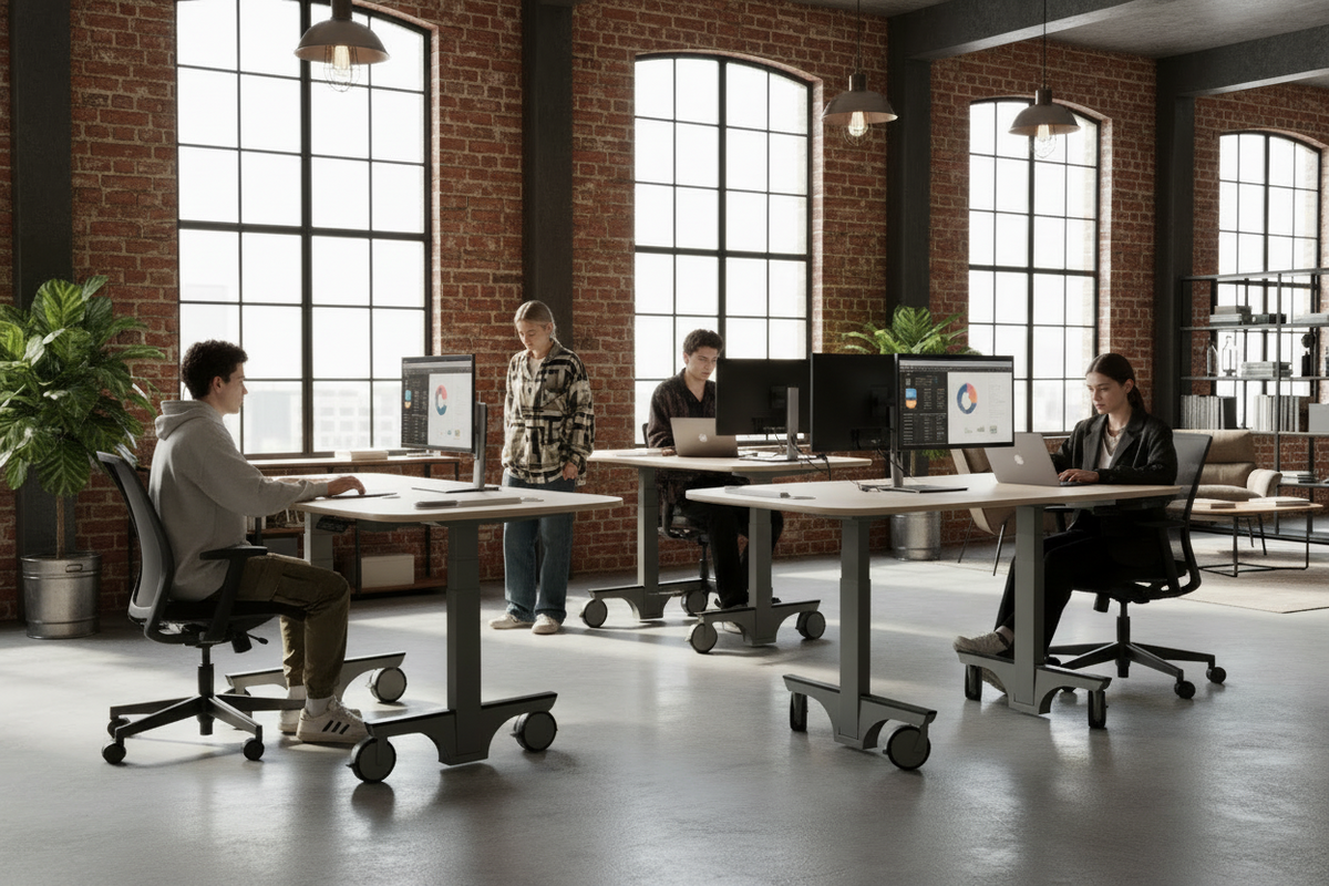 Respond! Desk, 60 x 30 Sit-Stand, Integral AC+DC Power RLA6030