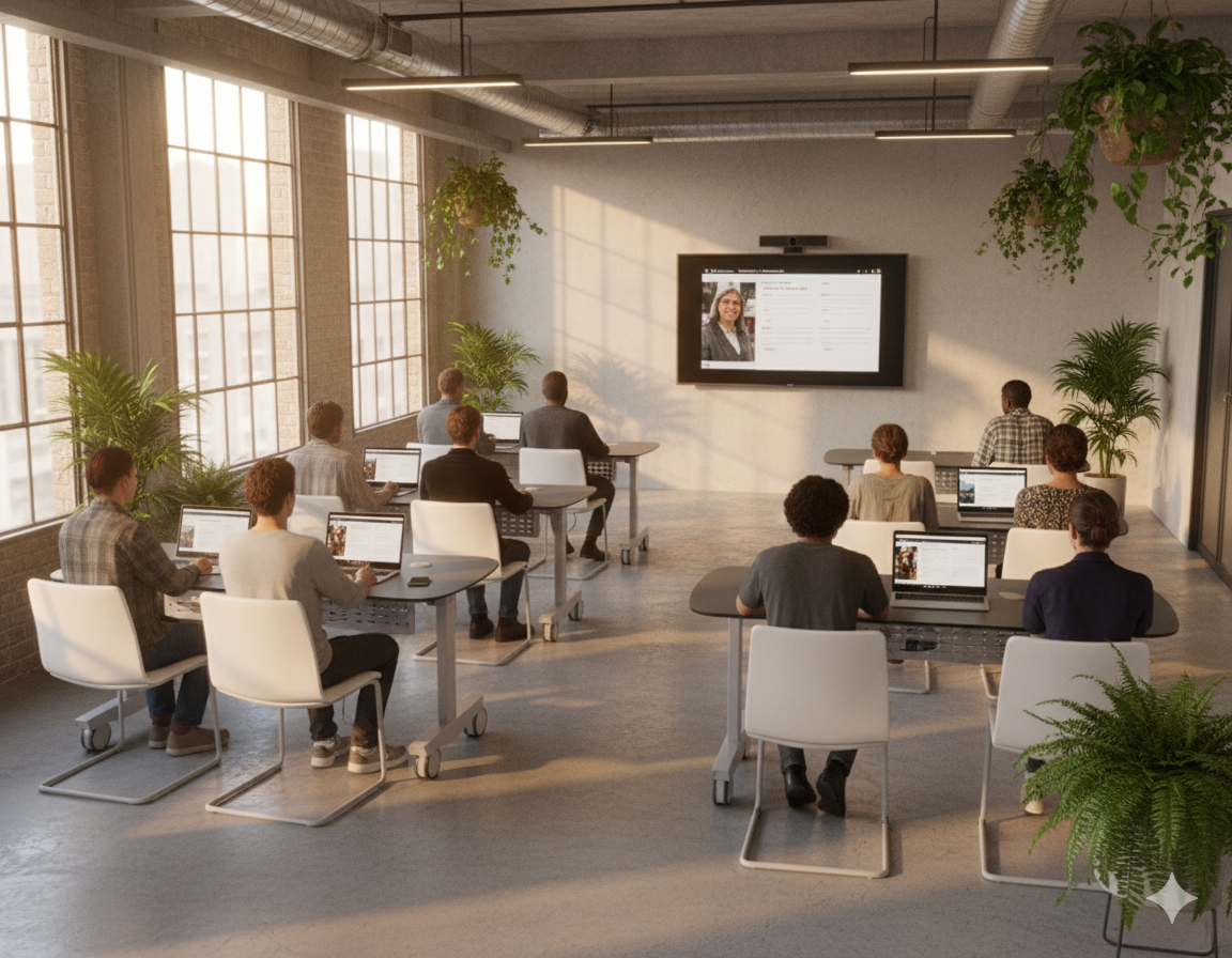 CampFire 60 x 30 Mobile Contoured Rectangular Desk CCR6030