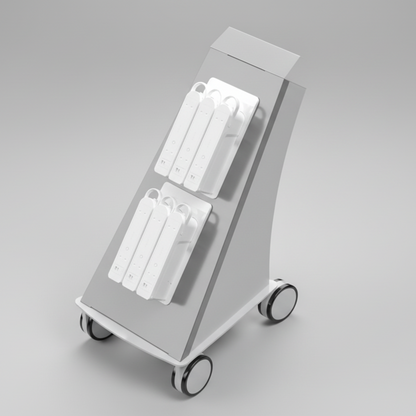 6-Place mobile battery charging cart