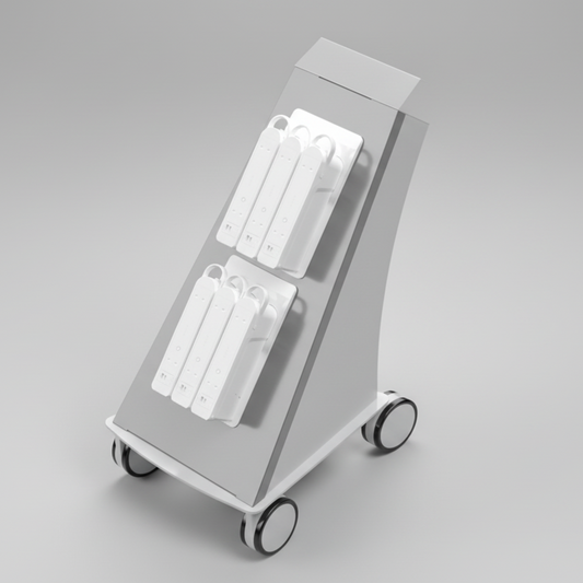 6-Place mobile battery charging cart